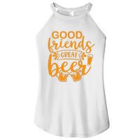 Good Friends Great Beer Gift For Drinker Beer Gift Beer Lover Women's Perfect Tri Rocker Tank