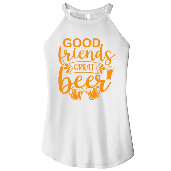 Good Friends Great Beer Gift For Drinker Beer Gift Beer Lover Women's Perfect Tri Rocker Tank