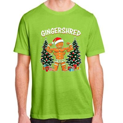 Gingershred Funny Gingerbread Man Gym Bodybuilding Christmas Adult ChromaSoft Performance T-Shirt