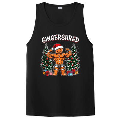 Gingershred Funny Gingerbread Man Gym Bodybuilding Christmas PosiCharge Competitor Tank