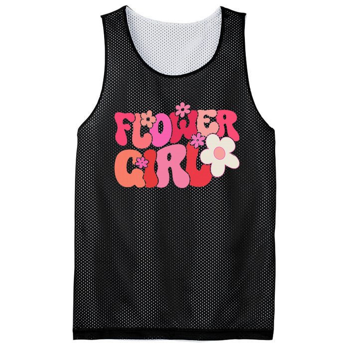 Groovy Flower Girl A Bridesmaid Proposal Flower Mesh Reversible Basketball Jersey Tank