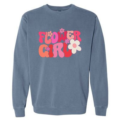 Groovy Flower Girl A Bridesmaid Proposal Flower Garment-Dyed Sweatshirt