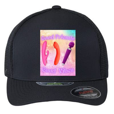 Good Friends Good Vibes Flexfit Unipanel Trucker Cap