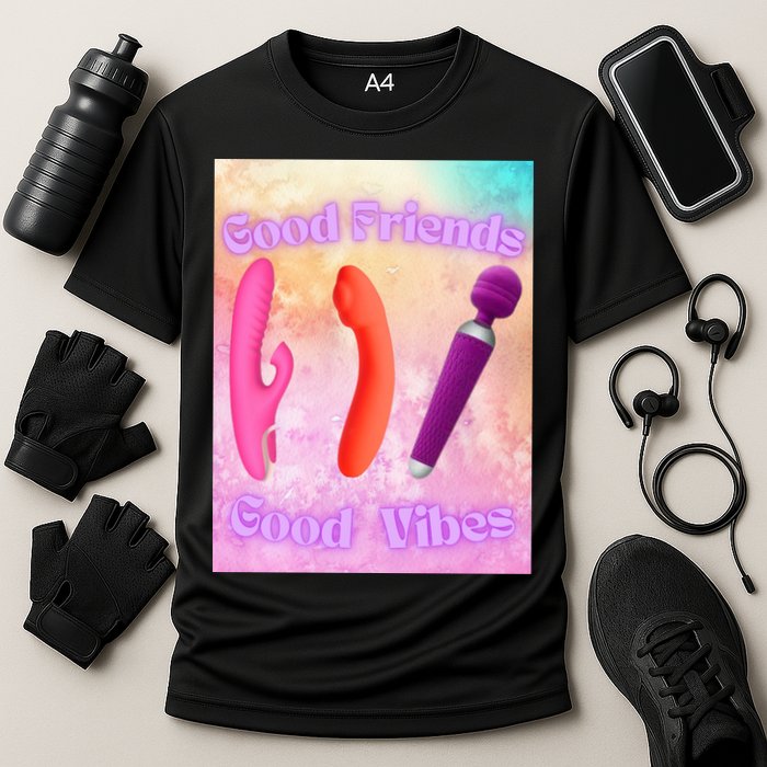 Good Friends Good Vibes Cooling Performance Crew T-Shirt