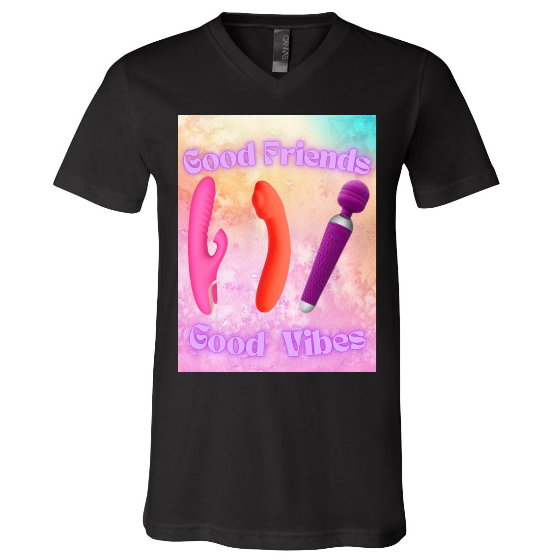 Good Friends Good Vibes V-Neck T-Shirt