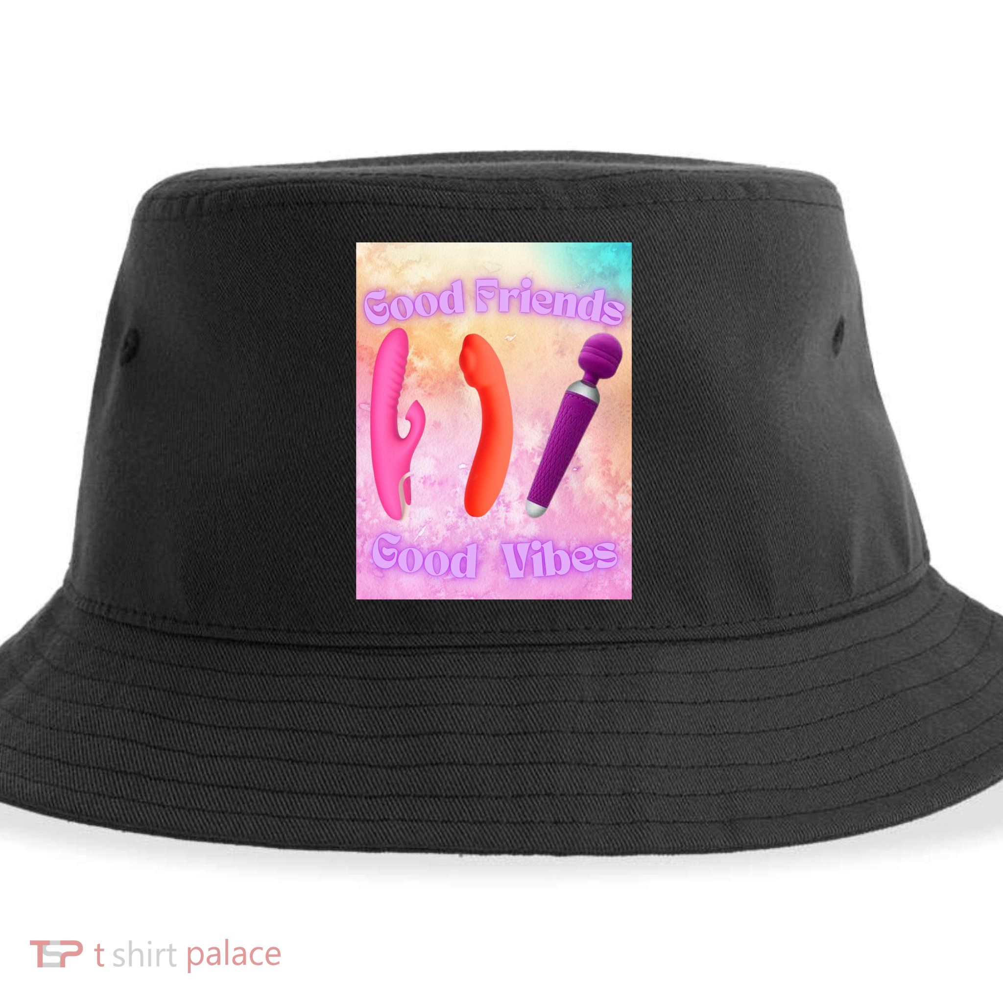 Good Friends Good Vibes Sustainable Bucket Hat