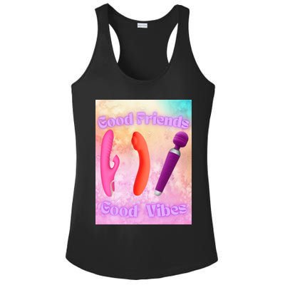Good Friends Good Vibes Ladies PosiCharge Competitor Racerback Tank