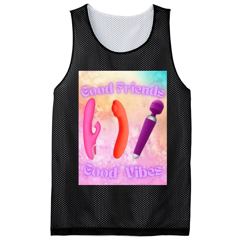 Good Friends Good Vibes Mesh Reversible Basketball Jersey Tank