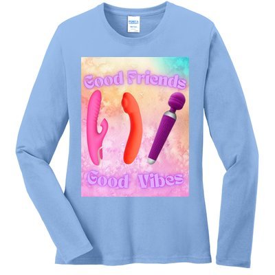 Good Friends Good Vibes Ladies Long Sleeve Shirt
