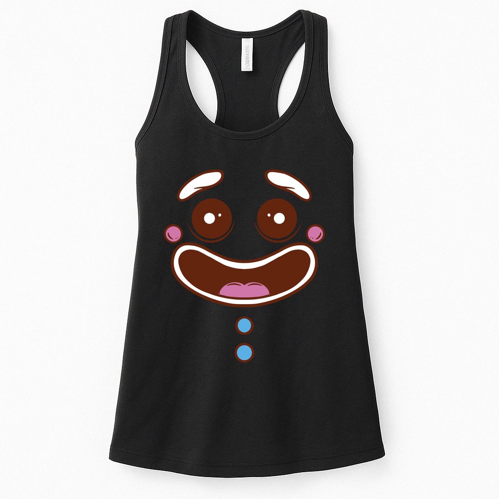 Gingerbread Face Womens Tank Top