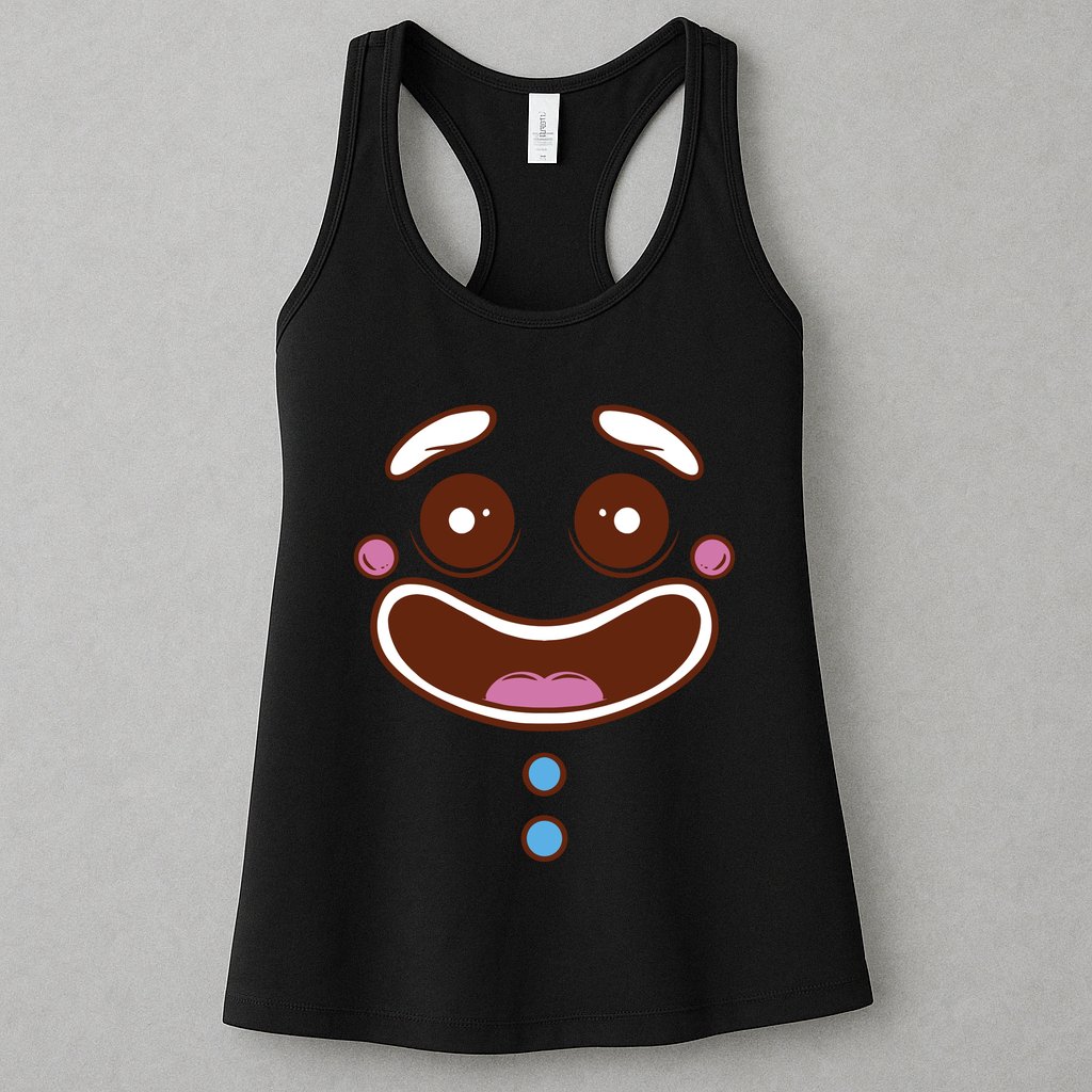 Gingerbread Face Womens Tank Top