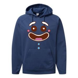 Gingerbread Face Performance Fleece Hoodie