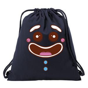 Gingerbread Face Drawstring Bag