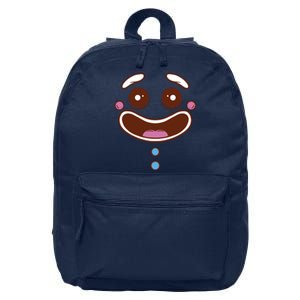 Gingerbread Face 16 in Basic Backpack