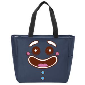 Gingerbread Face Zip Tote Bag