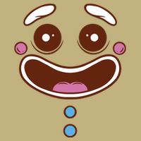 Gingerbread Face Cooling Performance Crew T-Shirt