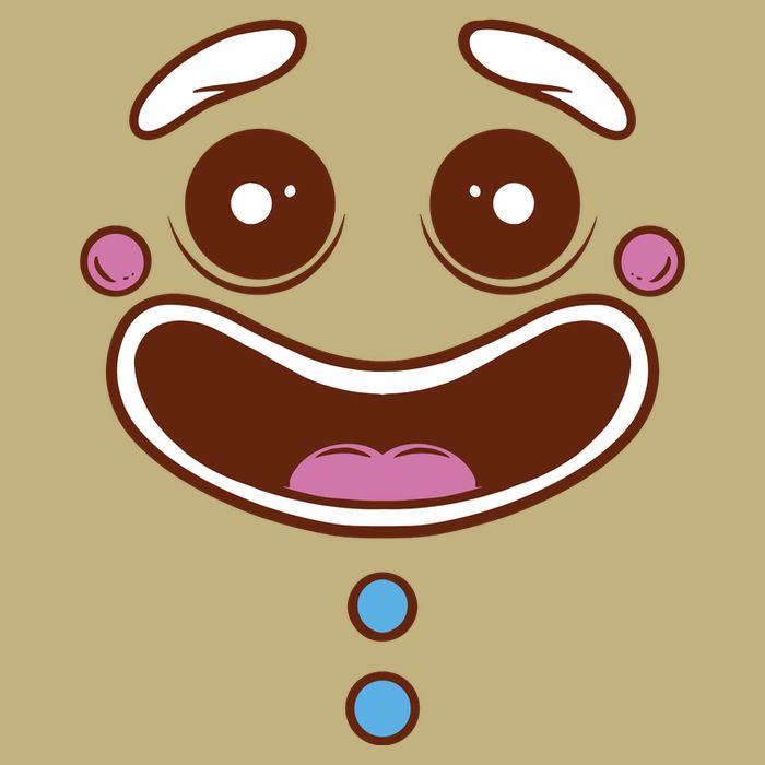Gingerbread Face Cooling Performance Crew T-Shirt