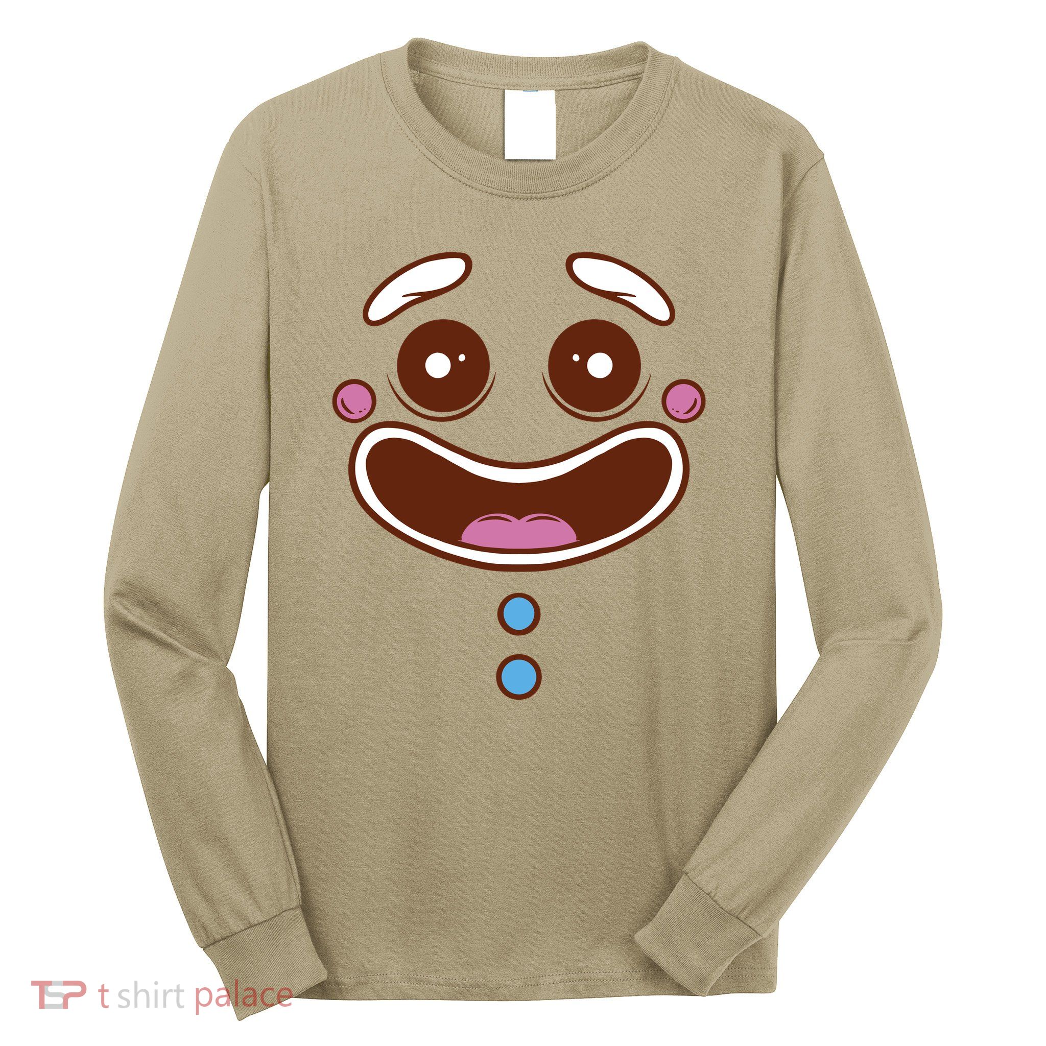 Gingerbread Face Long Sleeve Shirt