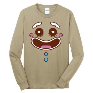 Gingerbread Face Tall Long Sleeve T-Shirt