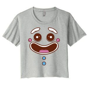 Gingerbread Face Women's Crop Top Tee