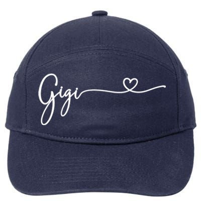 Gigi For Grandma Women Christmas MotherS Day Grandkids 7-Panel Snapback Hat