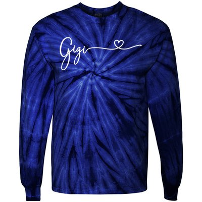 Gigi For Grandma Women Christmas MotherS Day Grandkids Tie-Dye Long Sleeve Shirt