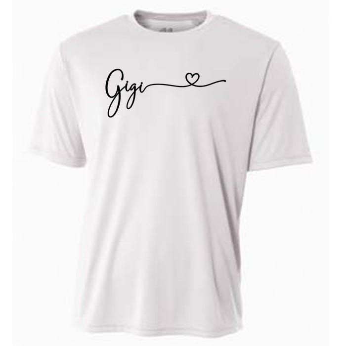 Gigi For Grandma Women Christmas MotherS Day Grandkids Cooling Performance Crew T-Shirt