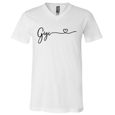 Gigi For Grandma Women Christmas MotherS Day Grandkids V-Neck T-Shirt