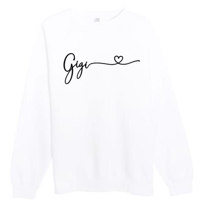 Gigi For Grandma Women Christmas MotherS Day Grandkids Premium Crewneck Sweatshirt