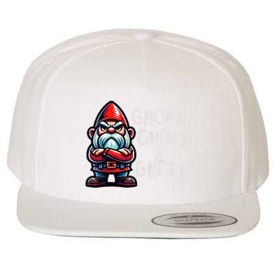 Gnome Funny Grumpy Sarcastic Sarcasm Bad Attitude Wool Snapback Cap