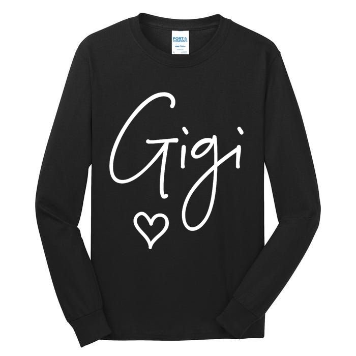 Gigi For Grandma Women Christmas MotherS Day Grandkids Tall Long Sleeve T-Shirt