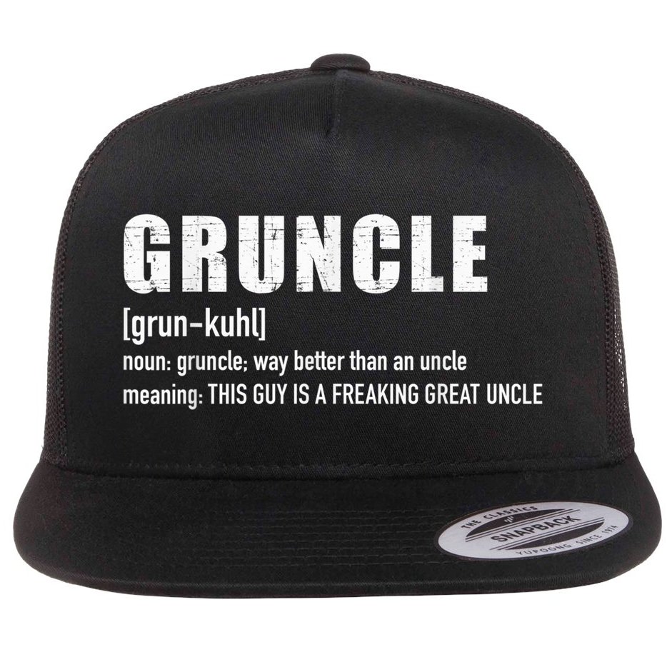  Gruncle for great uncle Flat Bill Trucker Hat