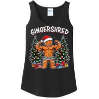 Gingershred Funny Gingerbread Man Gym Bodybuilding Christmas Ladies Essential Tank