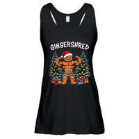 Gingershred Funny Gingerbread Man Gym Bodybuilding Christmas Ladies Essential Flowy Tank