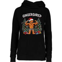 Gingershred Funny Gingerbread Man Gym Bodybuilding Christmas Womens Funnel Neck Pullover Hood