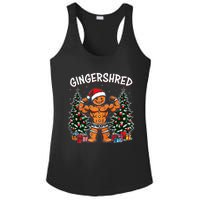 Gingershred Funny Gingerbread Man Gym Bodybuilding Christmas Ladies PosiCharge Competitor Racerback Tank