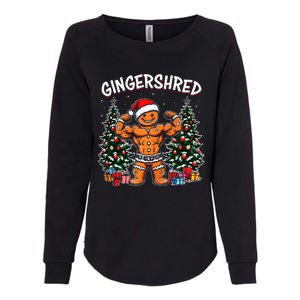 Gingershred Funny Gingerbread Man Gym Bodybuilding Christmas Womens California Wash Sweatshirt