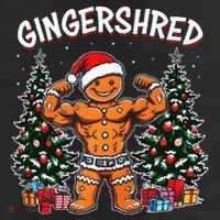 Gingershred Funny Gingerbread Man Gym Bodybuilding Christmas 25L Jumbo Tote