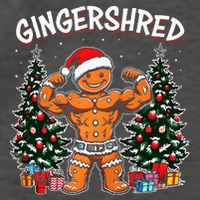 Gingershred Funny Gingerbread Man Gym Bodybuilding Christmas Vector Backpack