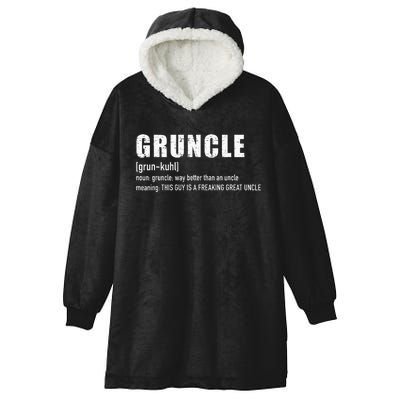 Gruncle For Great Uncle Hooded Wearable Blanket