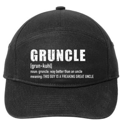 Gruncle For Great Uncle 7-Panel Snapback Hat