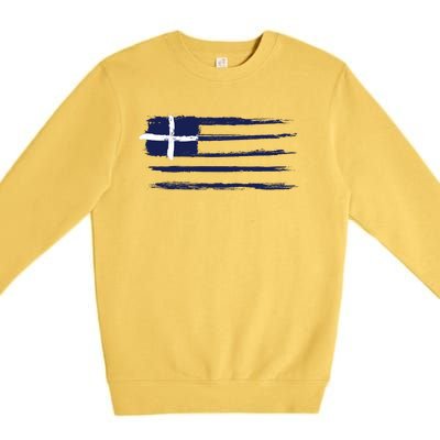 Greece Flag Premium Crewneck Sweatshirt