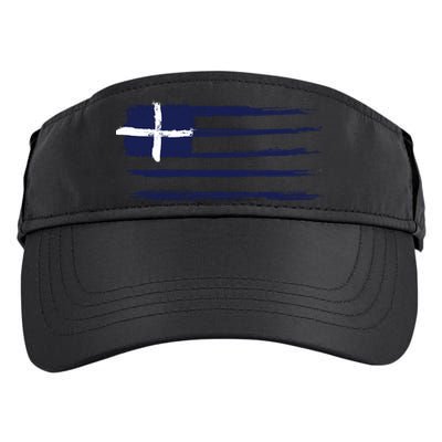 Greece Flag Adult Drive Performance Visor