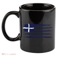 Greece Flag 11oz C Handle Ceramic Mug