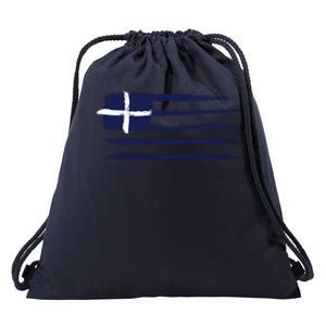 Greece Flag Drawstring Bag