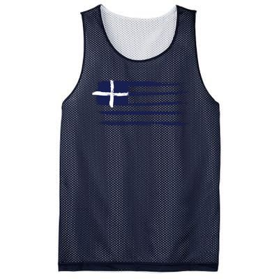 Greece Flag Mesh Reversible Basketball Jersey Tank