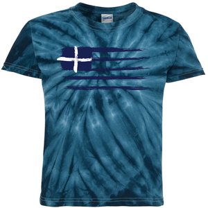 Greece Flag Kids Tie-Dye T-Shirt