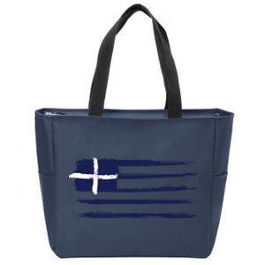 Greece Flag Zip Tote Bag