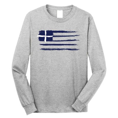 Greece Flag Long Sleeve Shirt