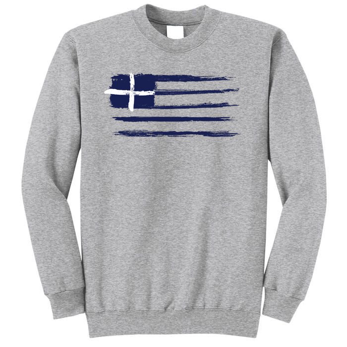 Greece Flag Tall Sweatshirt